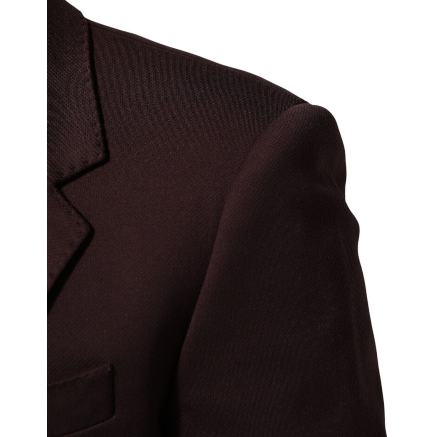 Dolce & Gabbana Maroon Cotton 2 Buttons Suit Jacket Blazer