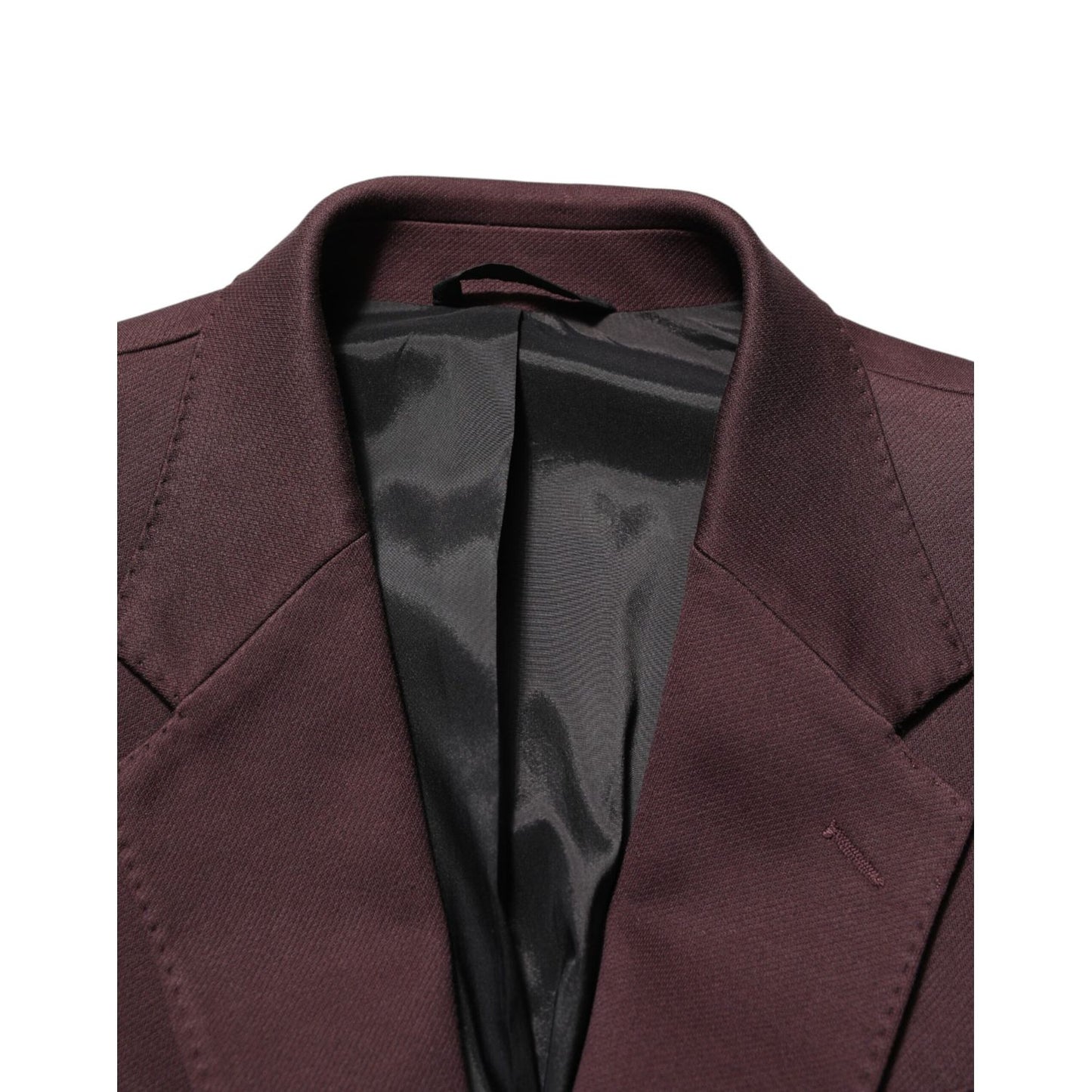 Dolce & Gabbana Maroon Cotton 2 Buttons Suit Jacket Blazer