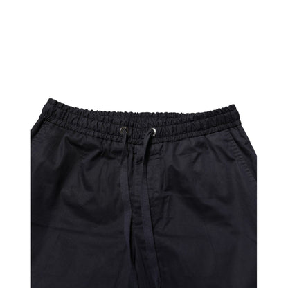 Dolce & Gabbana Black Mid Waist Drawstring Men Jogger Pants