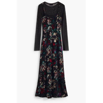 Desigual Black Polyester Women's Dress 1728,67403481248,Black,Casual - Dresses - Clothing,Clothing,Desigual,Dresses - Clothing,L,Long - Dresses - Clothing,Longsleeve - Dresses - Clothing,New with tags,Pattern - Dresses - Clothing,S,Women,XS