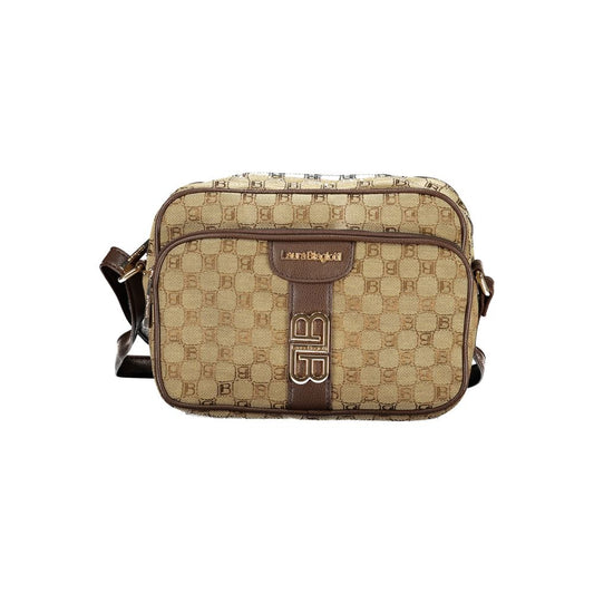 Laura Biagiotti Beige Polyester Women's Shoulder Bag