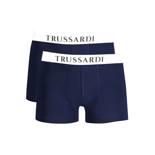 Trussardi Blue Cotton Boxers Trussardi