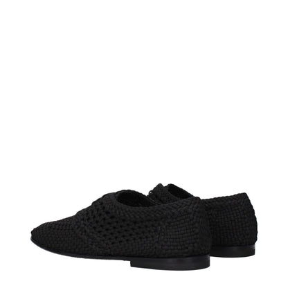 Dolce & Gabbana Black Fabric Oxfords And Derbies