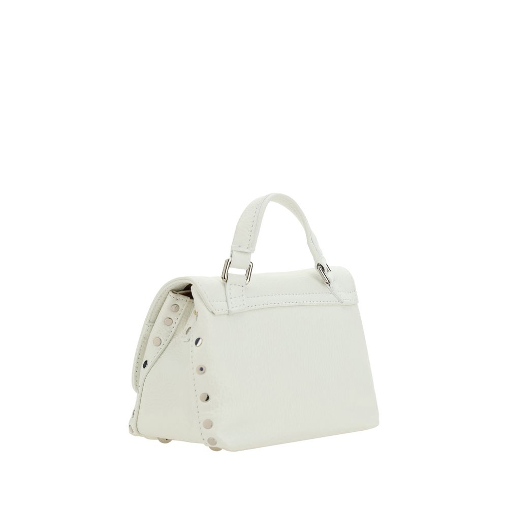 Zanellato White Calf Leather Bos Taurus Shoulder Bag
