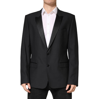 Dolce & Gabbana Black MARTINI Single Breasted Jacket Blazer
