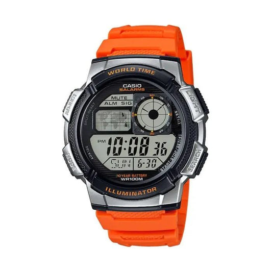 CASIO Mod. WORLD TIME ILLUMINATOR - 5 Alarms, 10 Year battery-0