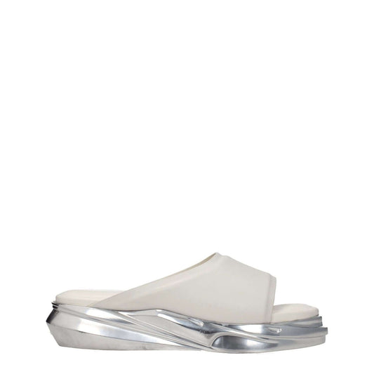 Alyx Gray Leather Slippers 1728,75667636384,Alyx,EU40/US10,Gray,New with tags,Sandals - Shoes,Shoes,Slippers - Sandals - Shoes,Women