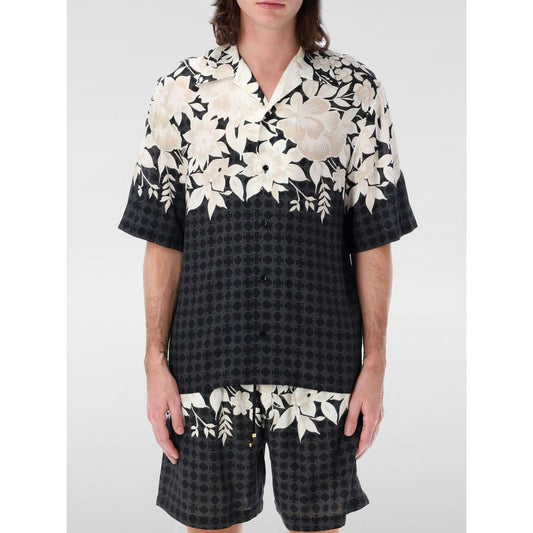 Amiri Black Silk Pattern Shirt 1728,67400106144,Amiri,Black,Clothing,M,Men,New with tags,Pattern - Shirts - Clothing,Shirts - Clothing