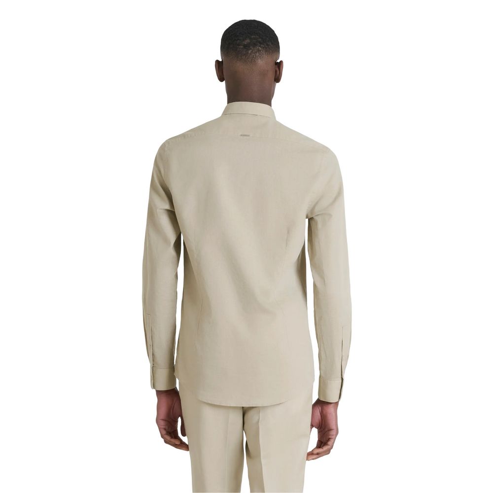 Antony Morato Beige Cotton Shirt Antony Morato