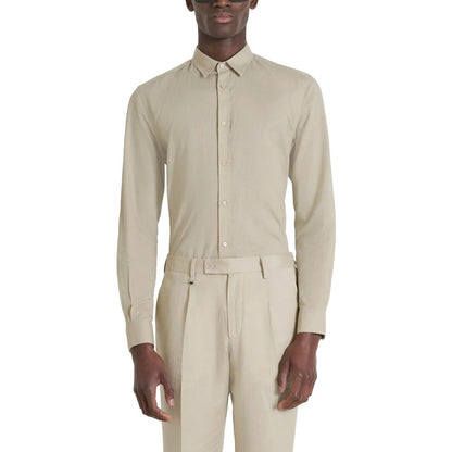 Antony Morato Beige Cotton Shirt Antony Morato