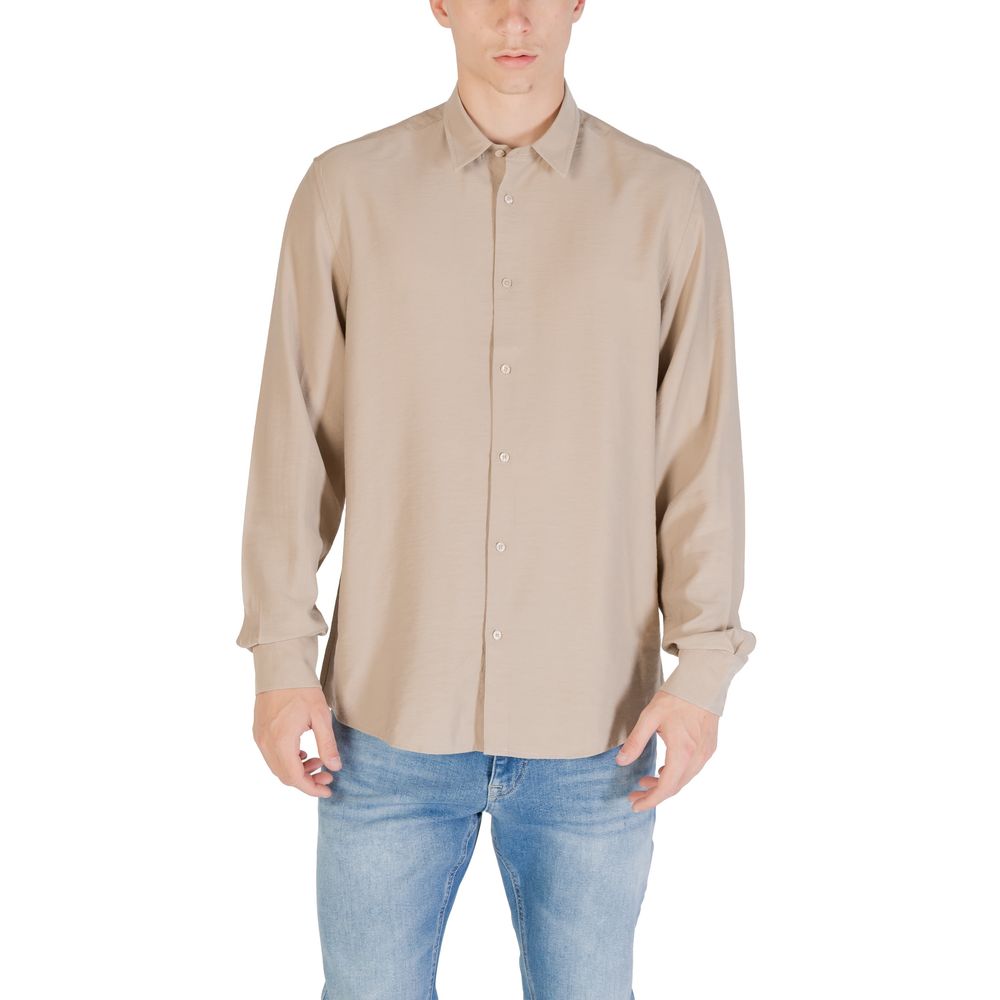 Antony Morato Beige Viscose Shirt Antony Morato