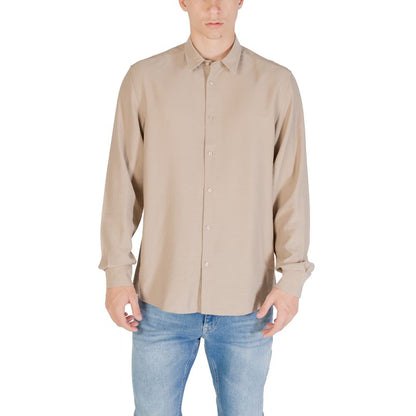 Antony Morato Beige Viscose Shirt Antony Morato