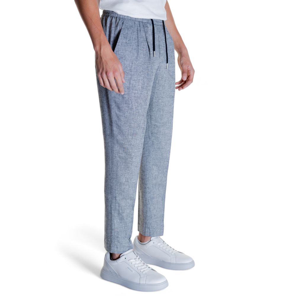 Antony Morato Black Linen Casual Pants Antony Morato