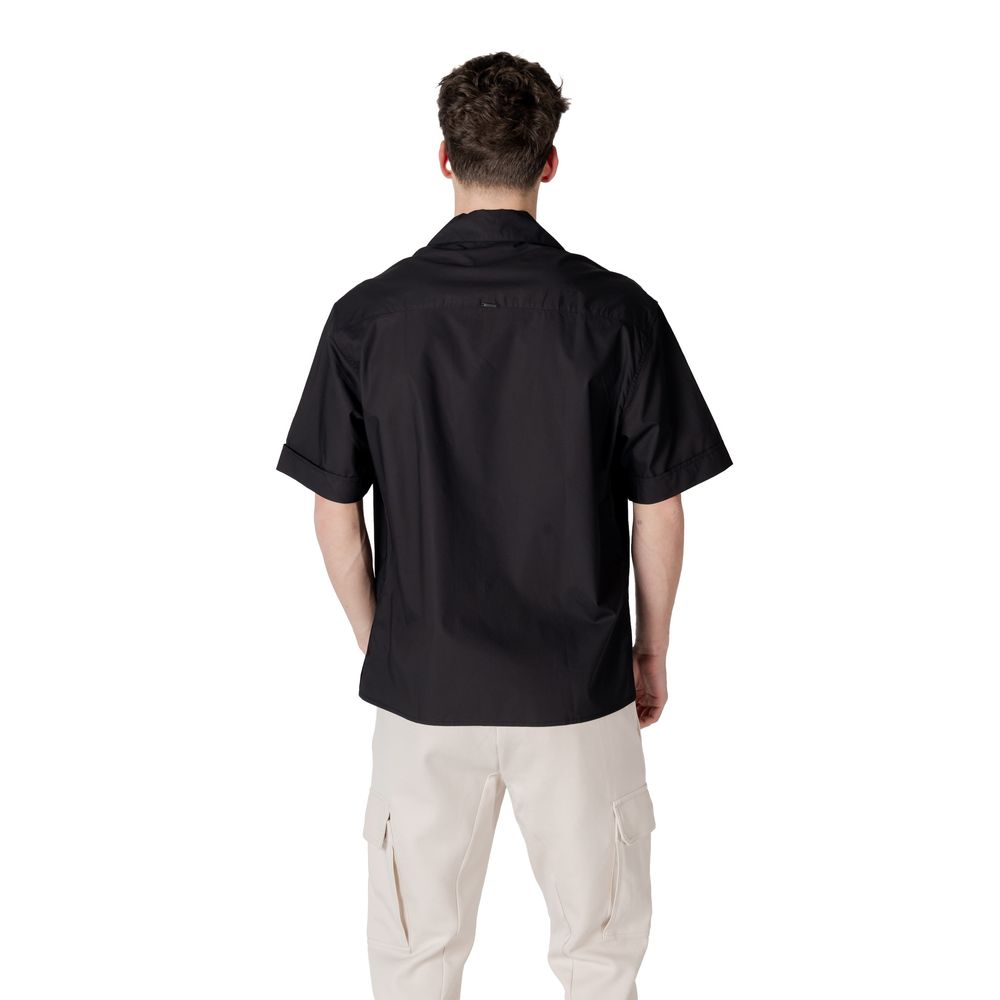 Antony Morato Black Lyocell Shortsleeve Shirt Antony Morato
