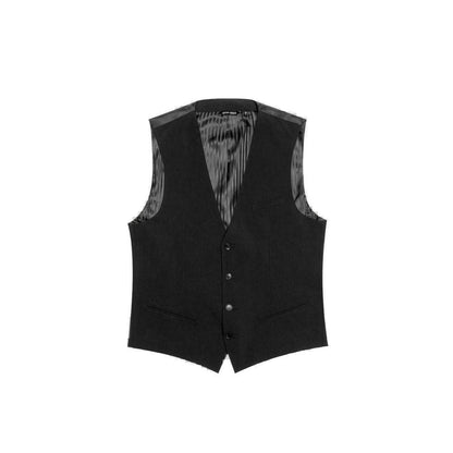 Antony Morato Black Polyester Waistcoat Antony Morato