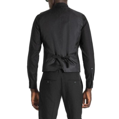 Antony Morato Black Polyester Waistcoat Antony Morato