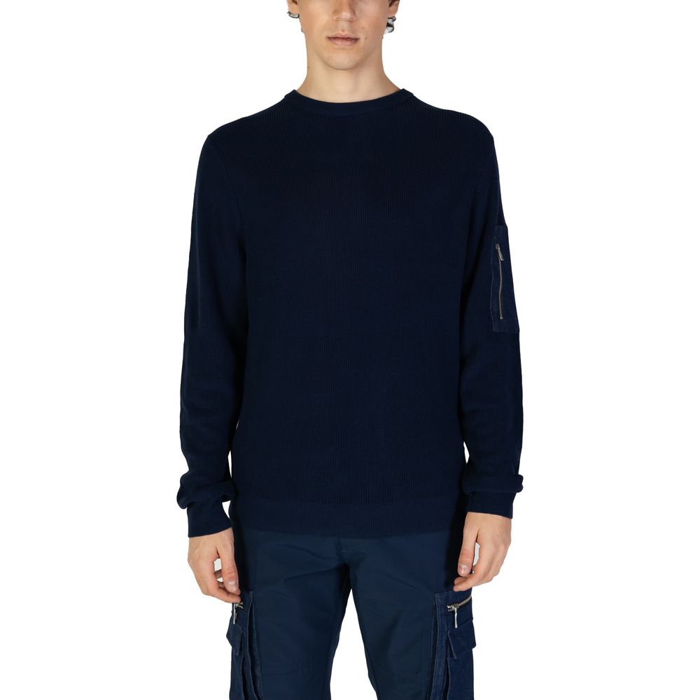 Antony Morato Blue Cotton Sweatshirt Antony Morato