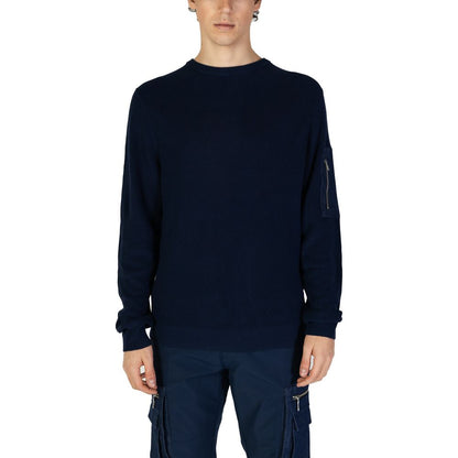 Antony Morato Blue Cotton Sweatshirt Antony Morato