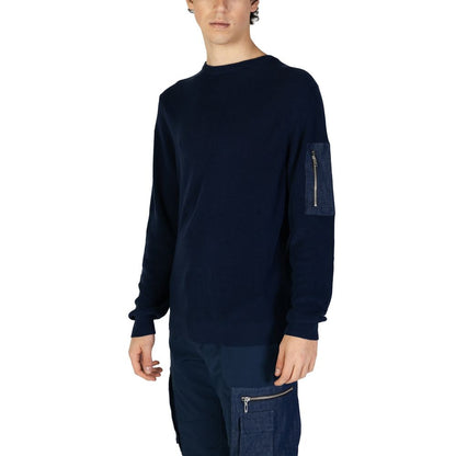 Antony Morato Blue Cotton Sweatshirt Antony Morato