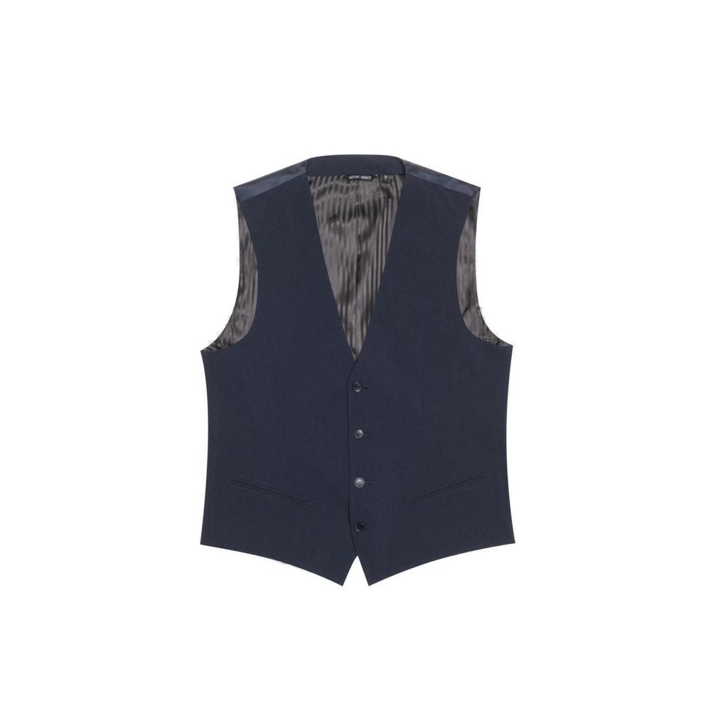 Antony Morato Blue Polyester Waistcoat Antony Morato