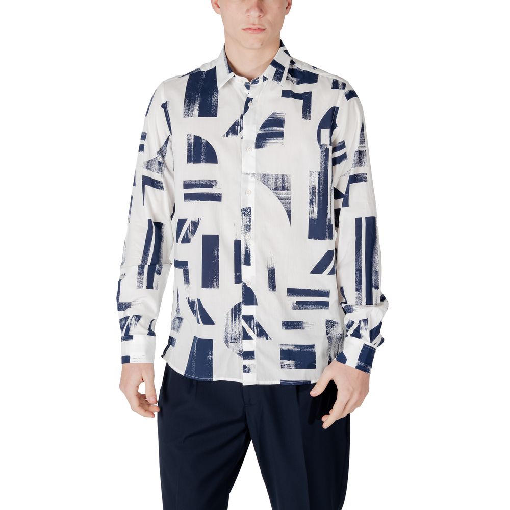 Antony Morato Blue Viscose Shirt Antony Morato