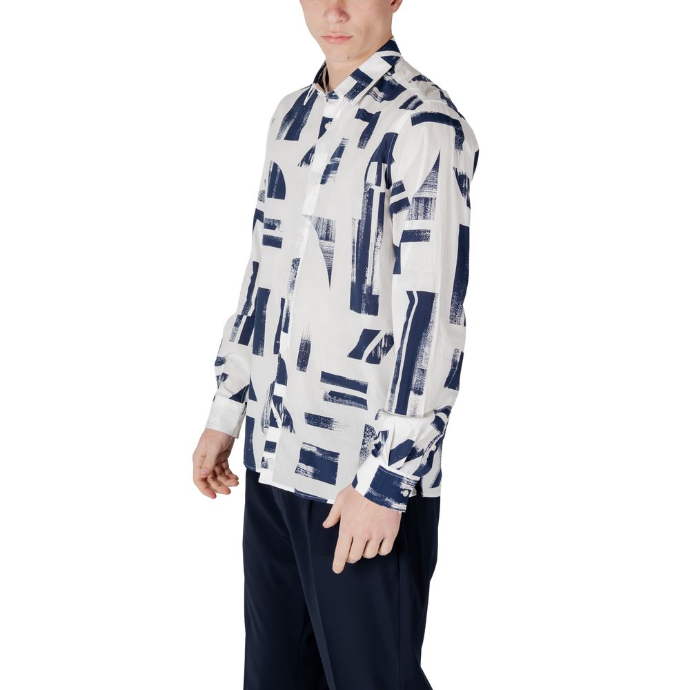 Antony Morato Blue Viscose Shirt Antony Morato
