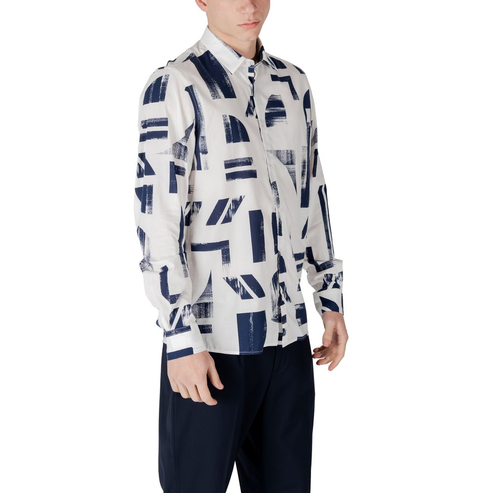 Antony Morato Blue Viscose Shirt Antony Morato