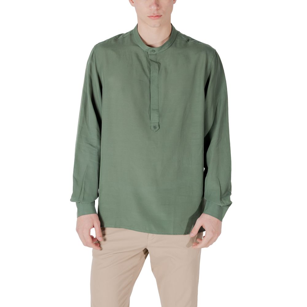 Antony Morato Green Lyocell Shirt Antony Morato