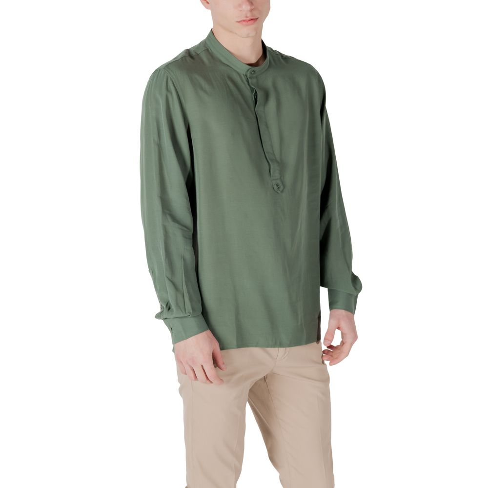 Antony Morato Green Lyocell Shirt Antony Morato