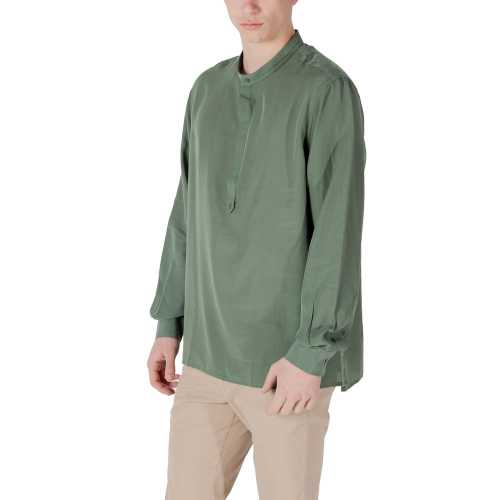 Antony Morato Green Lyocell Shirt Antony Morato
