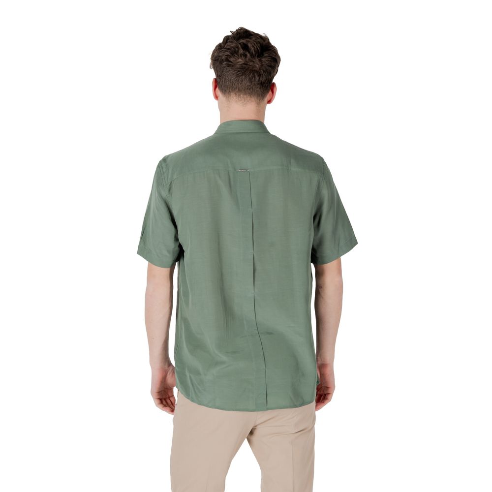 Antony Morato Green Lyocell Shortsleeve Shirt Antony Morato