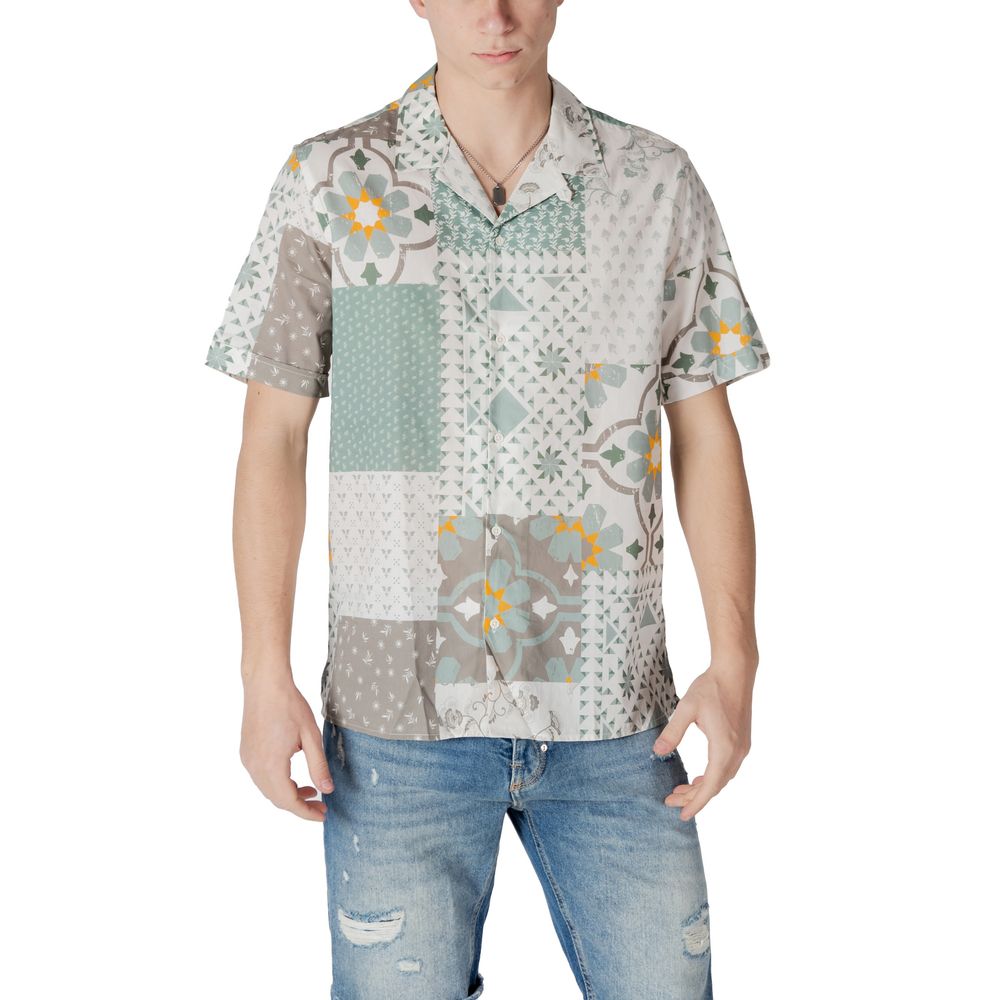 Antony Morato Green Viscose Shortsleeve Shirt Antony Morato
