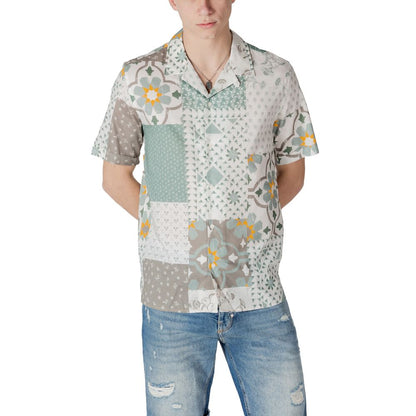 Antony Morato Green Viscose Shortsleeve Shirt Antony Morato