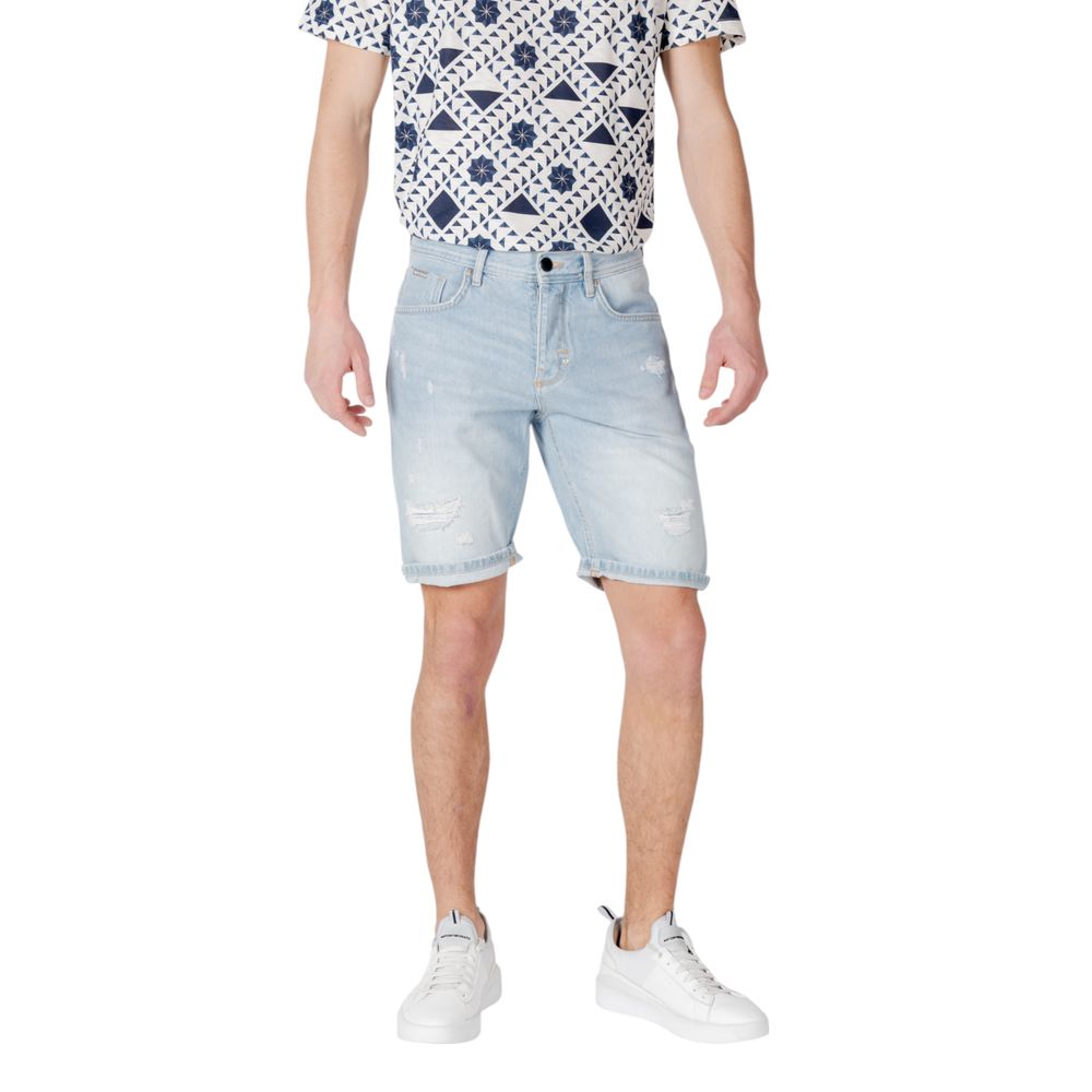 Antony Morato Light Blue Cotton Bermuda Shorts Antony Morato