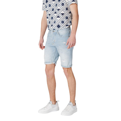 Antony Morato Light Blue Cotton Bermuda Shorts Antony Morato