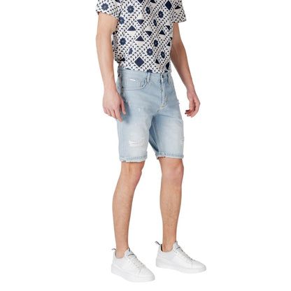 Antony Morato Light Blue Cotton Bermuda Shorts Antony Morato