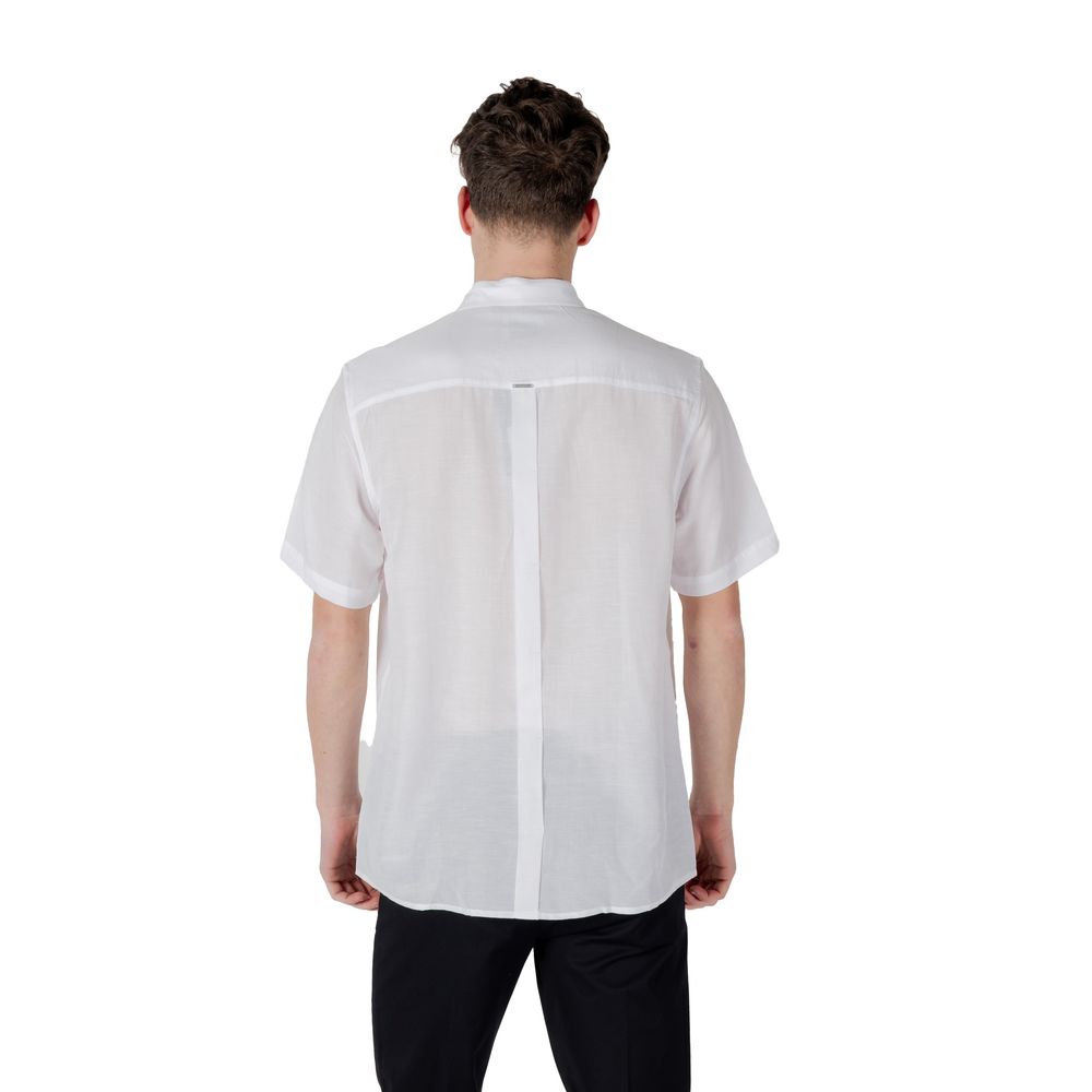 Antony Morato White Lyocell Shortsleeve Shirt Antony Morato