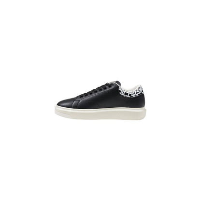 Armani Exchange Black And White Leather Low Top Sneakers Armani Exchange