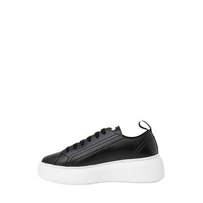 Armani Exchange Black Artificial Leather Low Top Sneakers Armani Exchange