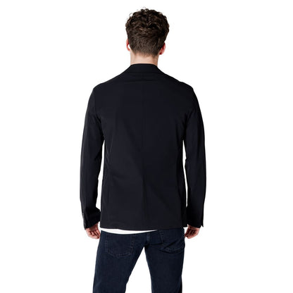 Armani Exchange Black Cotton Blazer Armani Exchange