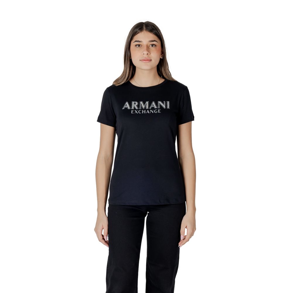 Armani Exchange Black Cotton Long Sleeve T-Shirt Armani Exchange