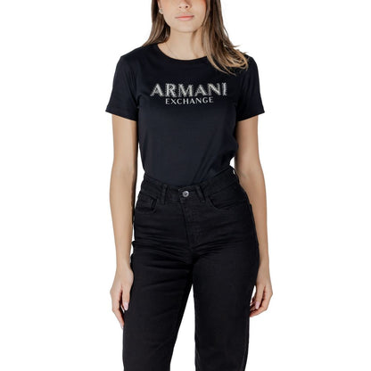 Armani Exchange Black Cotton Long Sleeve T-Shirt Armani Exchange