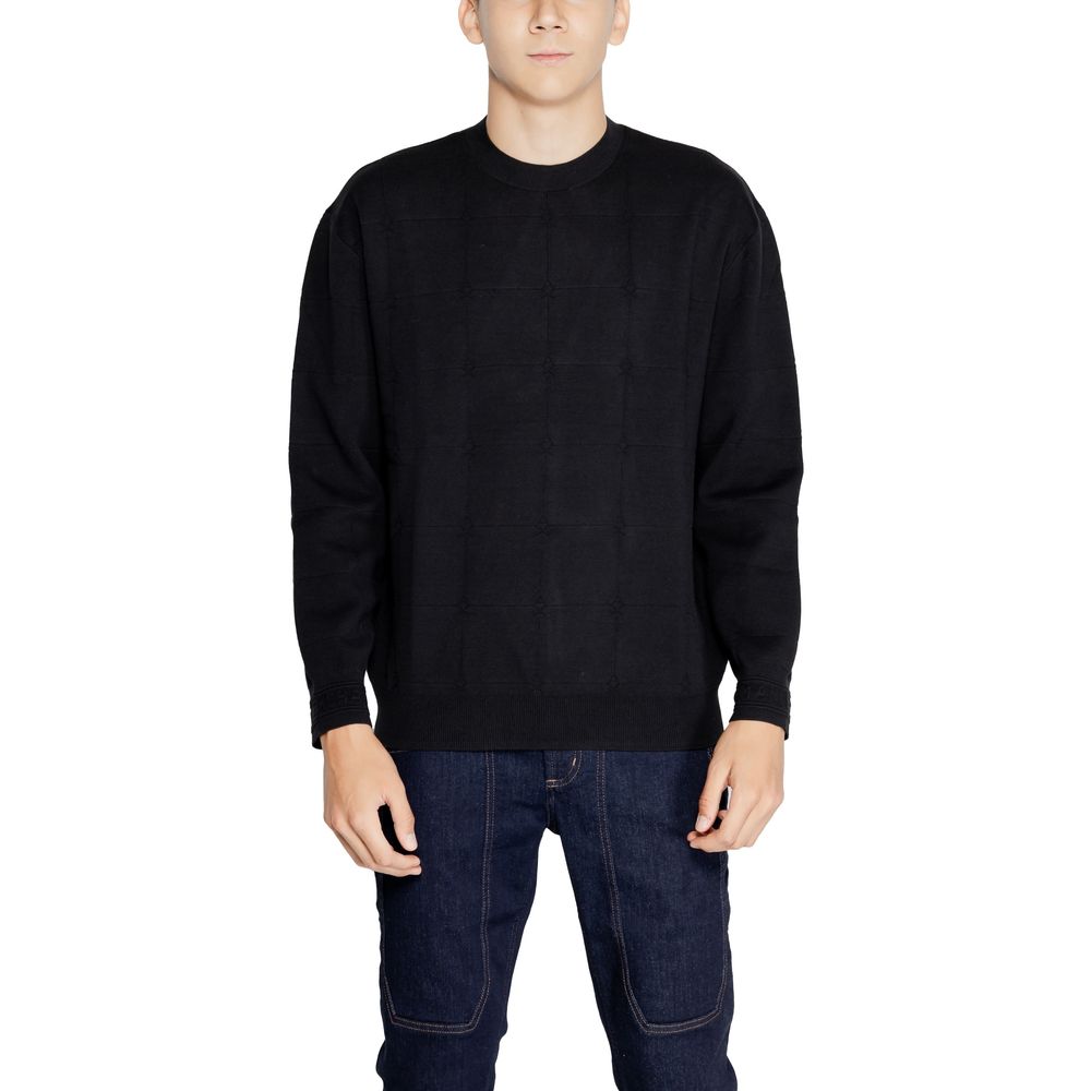 Armani Exchange Black Cotton Sweatshirt Armani Exchange
