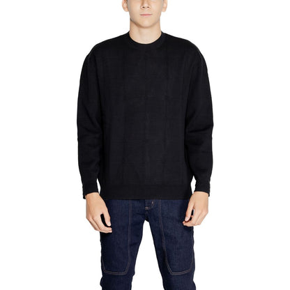 Armani Exchange Black Cotton Sweatshirt Armani Exchange