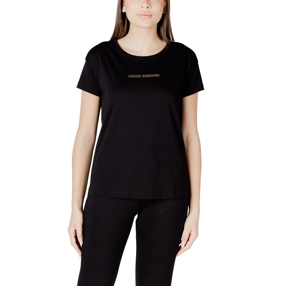 Armani Exchange Black Cotton T-Shirt Armani Exchange