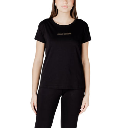 Armani Exchange Black Cotton T-Shirt Armani Exchange