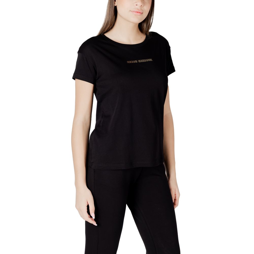 Armani Exchange Black Cotton T-Shirt Armani Exchange