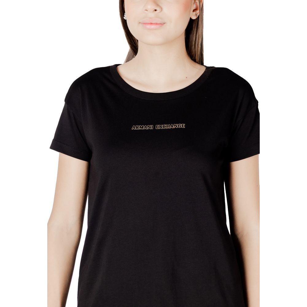 Armani Exchange Black Cotton T-Shirt Armani Exchange