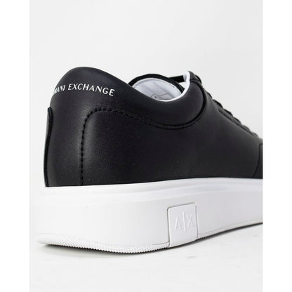 Armani Exchange Black Leather Low Top Sneakers Armani Exchange