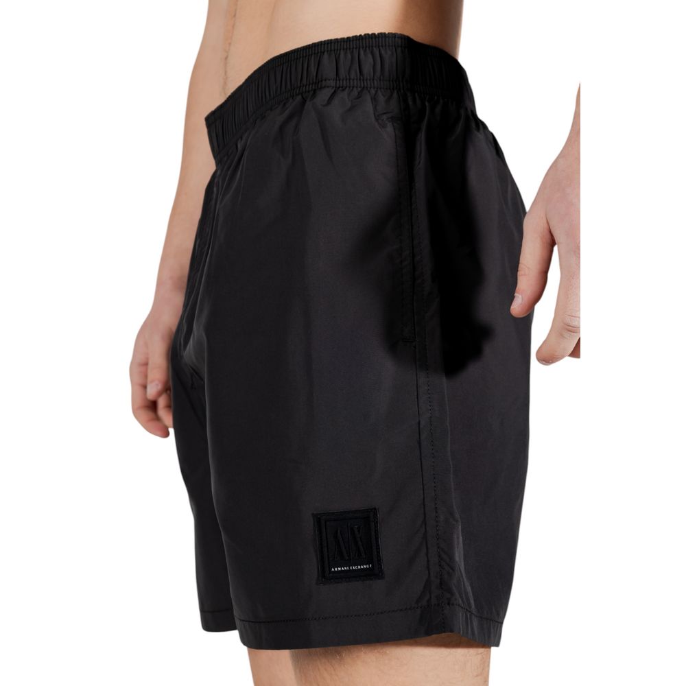 Armani Exchange Black Polyester Swim Shorts Armani Exchange